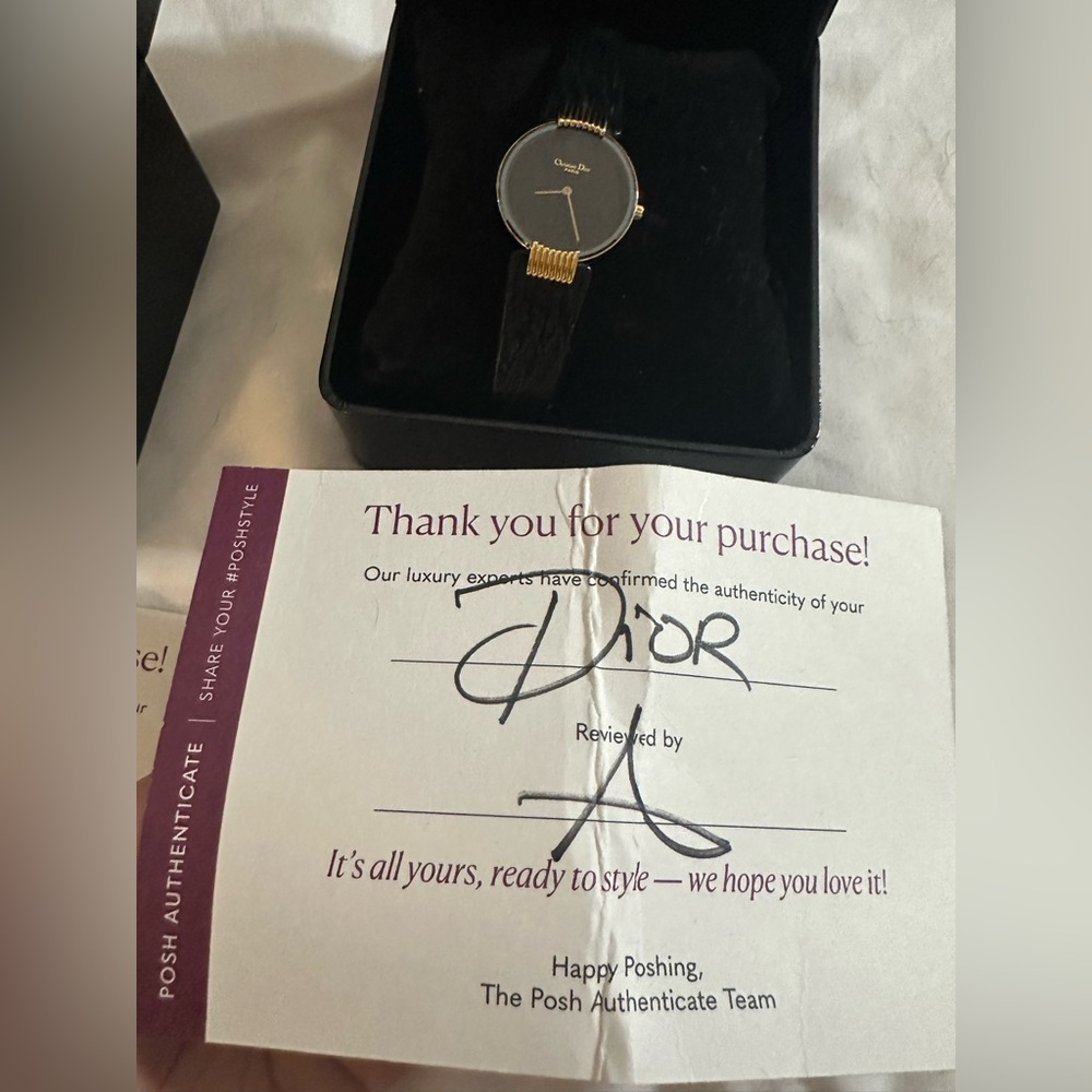 Christian Dior Bagheera Black Moon Quartz Ladies Watch Authentic